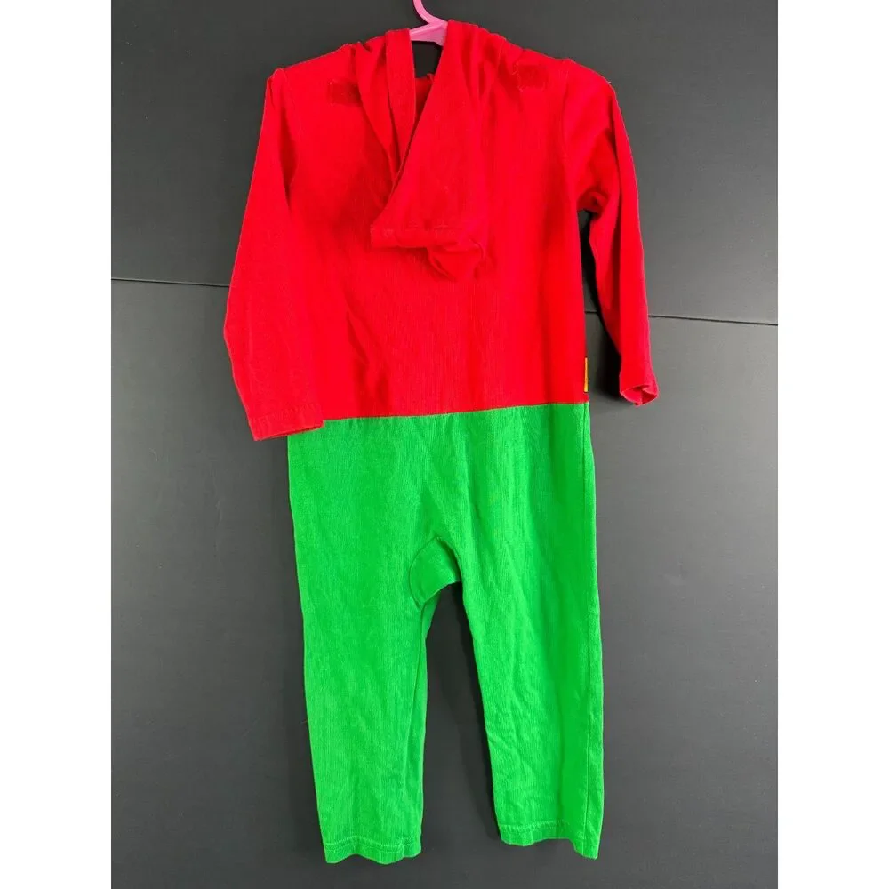 DC Comics Batman and Robin Toddler Costume 3T Hooded Jumpsuit Halloween EUC